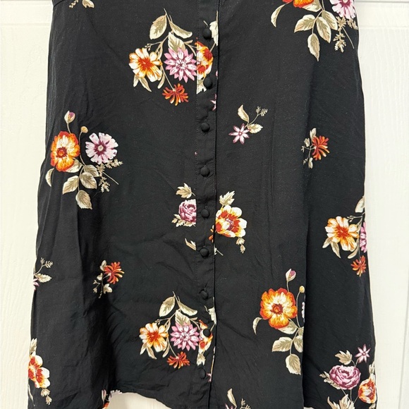 Abercrombie & Fitch Women’s Black Floral Button Up Dress Size XS - Picture 4 of 13